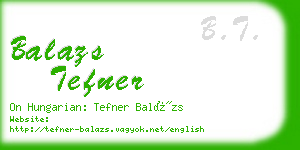 balazs tefner business card